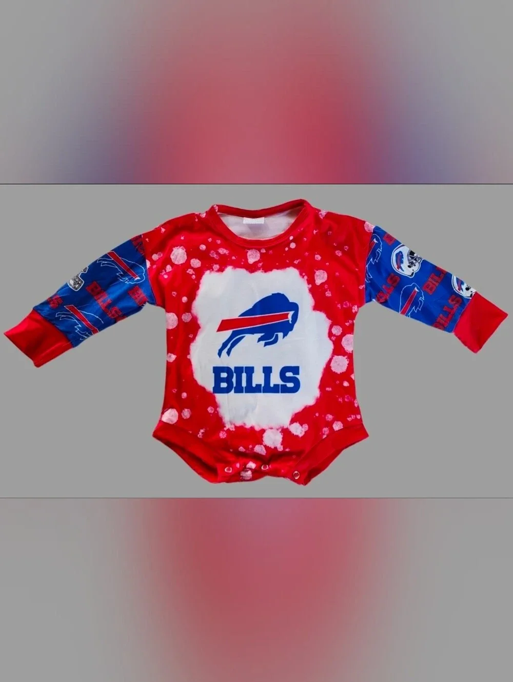 Buffalo Bills Baby Romper, Long Sleeve Football Bodysuit, Baby Football Outfit